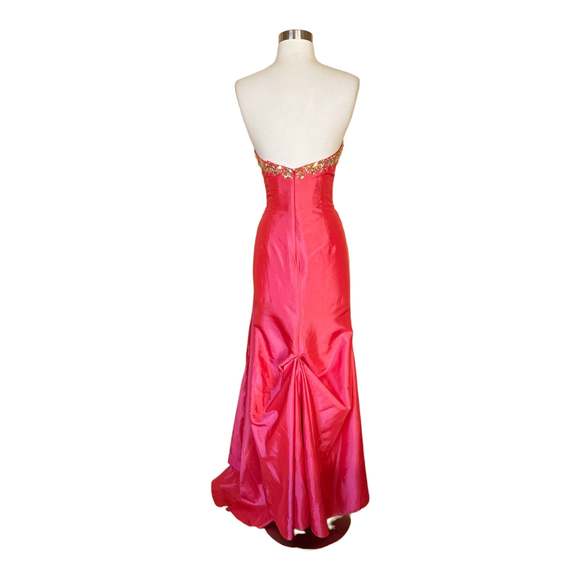 Elegant Strapless Pink Prom Dress - Picture 3 of 15